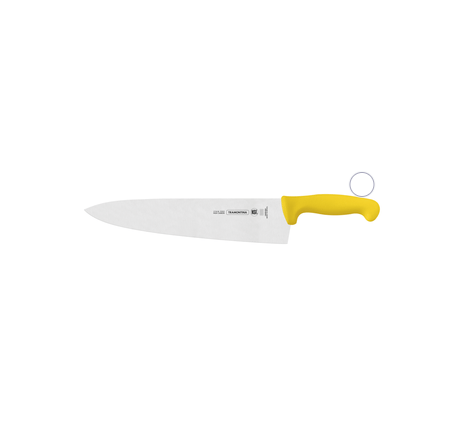 TRAMONTINA 24609/052 CUCHILLO CHEF 12 PULGADAS ACERO INOXIDABLE MANGO AMARILLO