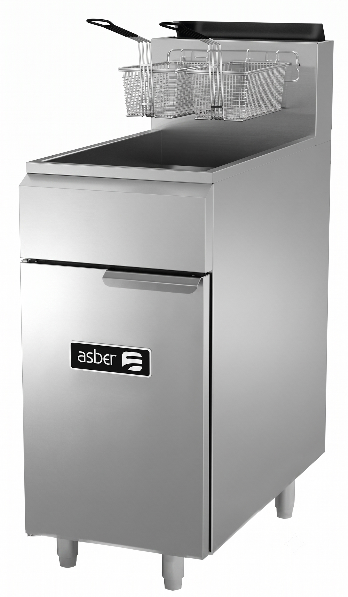 ASBER AEF 50 S FREIDORA 22 L A GAS 3 QUEMADORES ACERO INOXIDABLE
