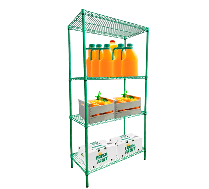 ANAQUEL 4 NIVELES 0.45X0.91X1.80 M EPOXICO VERDE