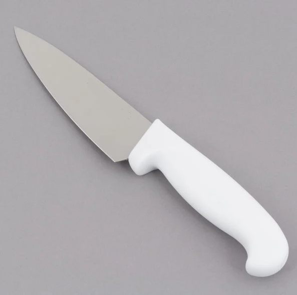 BUFFETWARE BO406B CUCHILLO CHEF 15 CM MANGO BLANCO ACERO INOXIDABLE