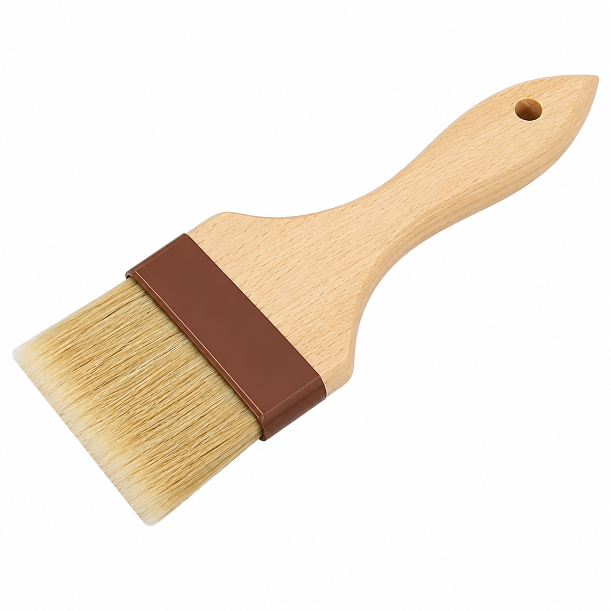 Brocha Plana 7.5 cm Pelo de Jabalí Mango de Madera | Trento Cocinas