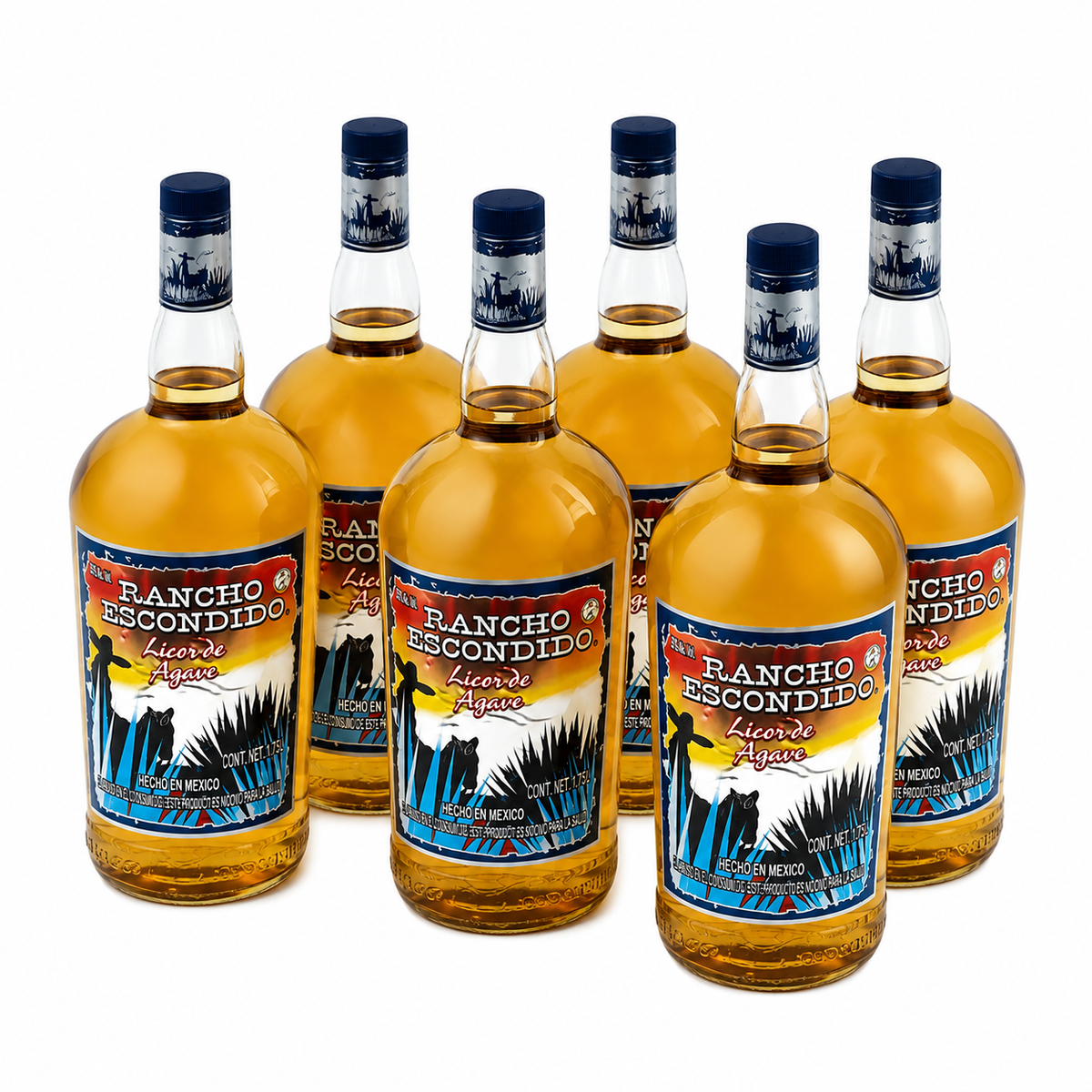 Caja de 6 Destilado de Agave Rancho Escondido 1.75 L | Trento Cocinas