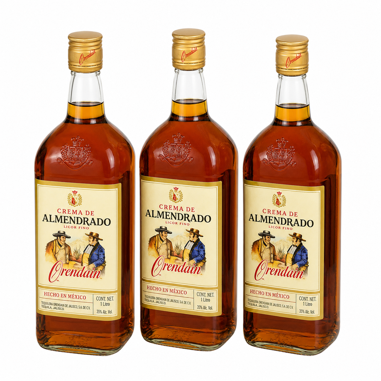 Paquete de 3 Crema Orendain Almendrado 1 L Licor de Crema Original | Trento Cocinas