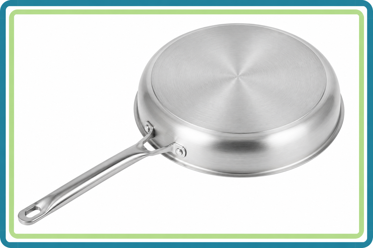 Sartén Profesional de Acero Inoxidable Alto Grado para Inducción 20 cm | Trento Cocinas