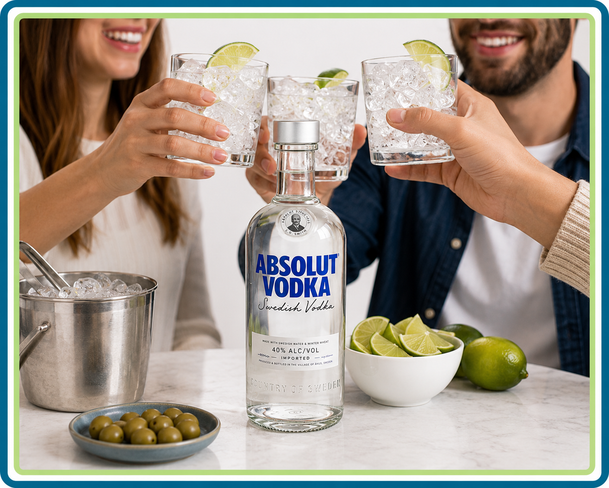 Vodka Absolut 200 ml Pack de 24 Botellas Original Sueco Premium | Trento Cocinas