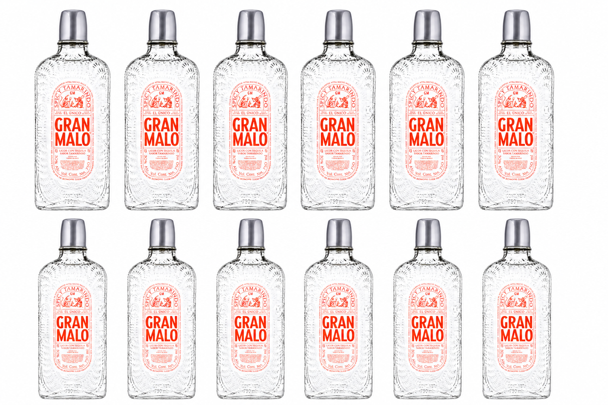 Pack 12 Licor de Tequila Gran Malo Spicy Tamarindo 750 ml | Trento Cocinas