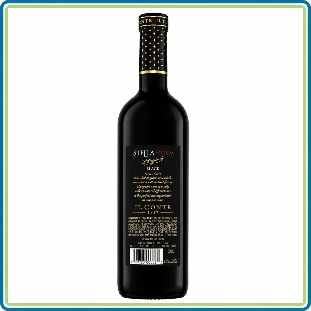 Vino Tinto Stella Rosa Black 750 ml | Vino Italiano Semidulce | Trento Cocinas