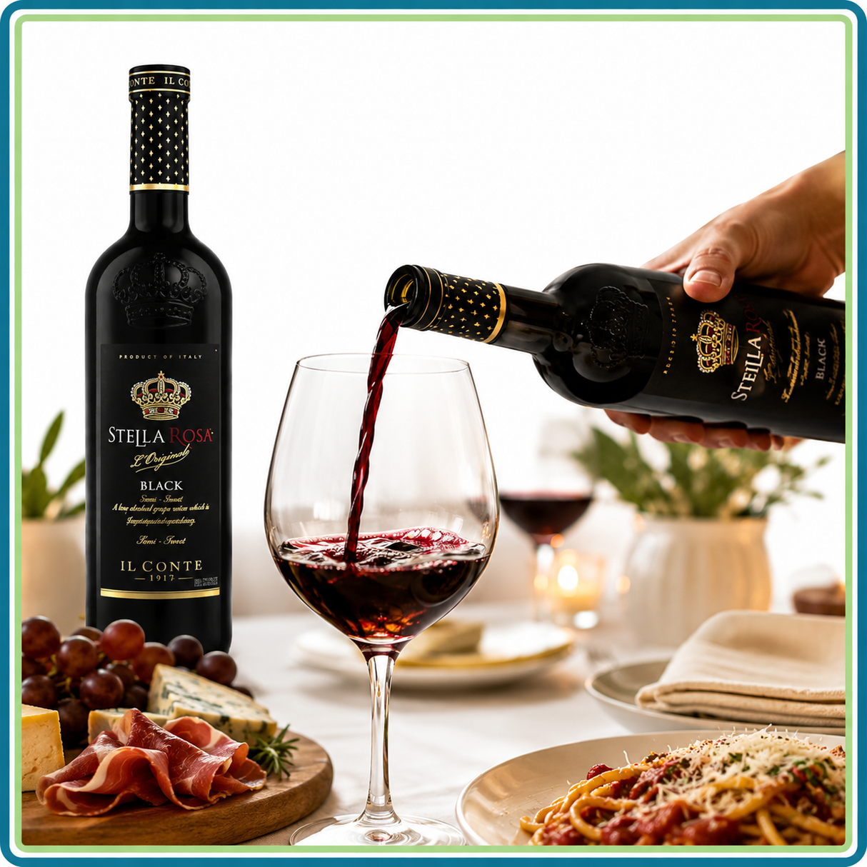 Vino Tinto Stella Rosa Black 750 ml | Vino Italiano Semidulce | Trento Cocinas