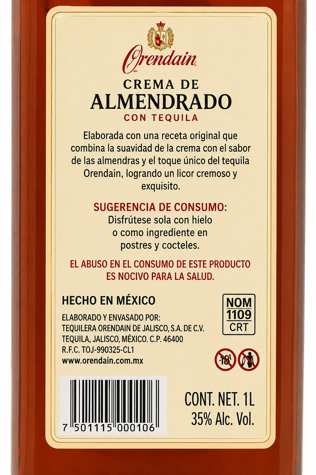 Paquete de 3 Crema Orendain Almendrado 1 L Licor de Crema Original | Trento Cocinas