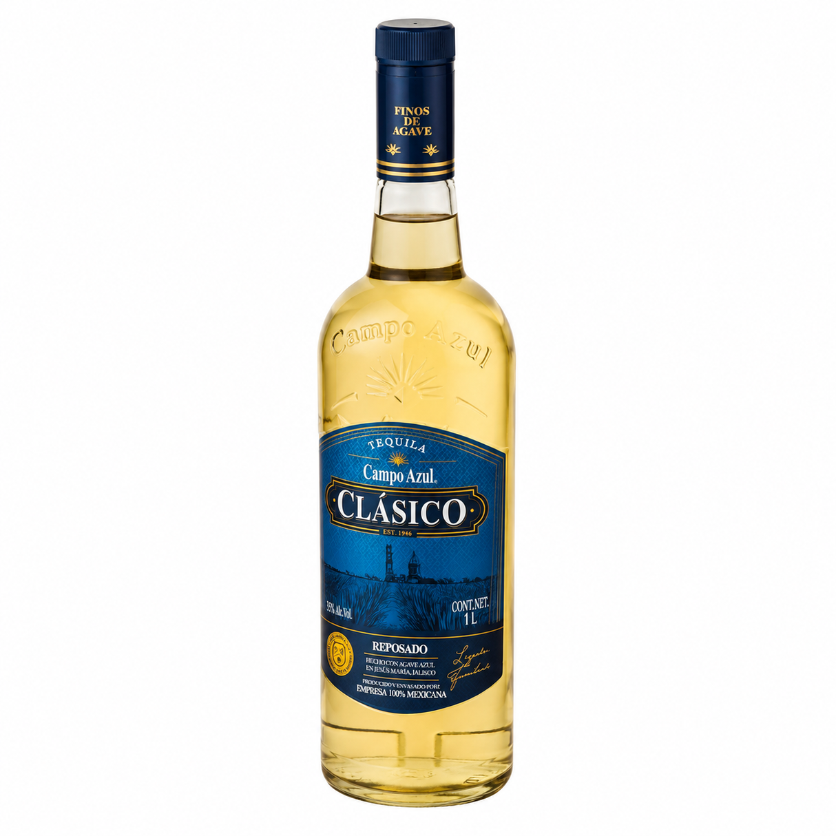 Tequila Campo Azul Dúo Reposado 700 ml Pack de 2 | 100% Agave Azul | Trento Cocinas