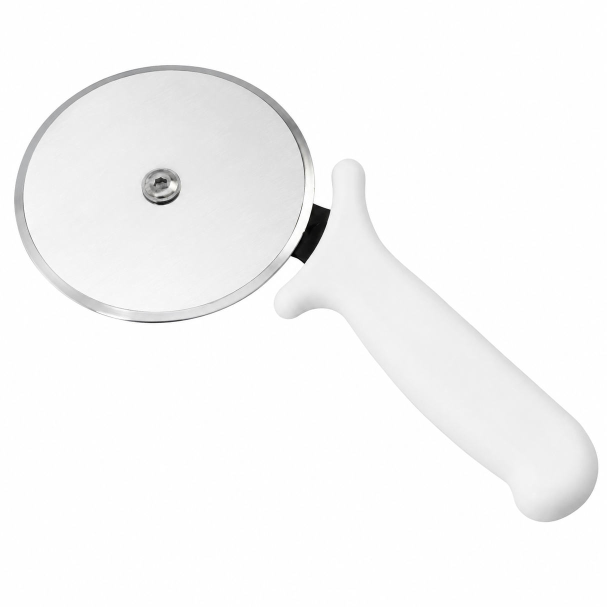 Cortador de Pizza 10 cm Acero Inoxidable Mango Blanco | Cortapizza Profesional