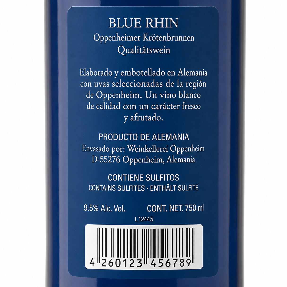 Vino Blanco Alemán Blue Rhin Oppenheimer 750 ml | Trento Cocinas