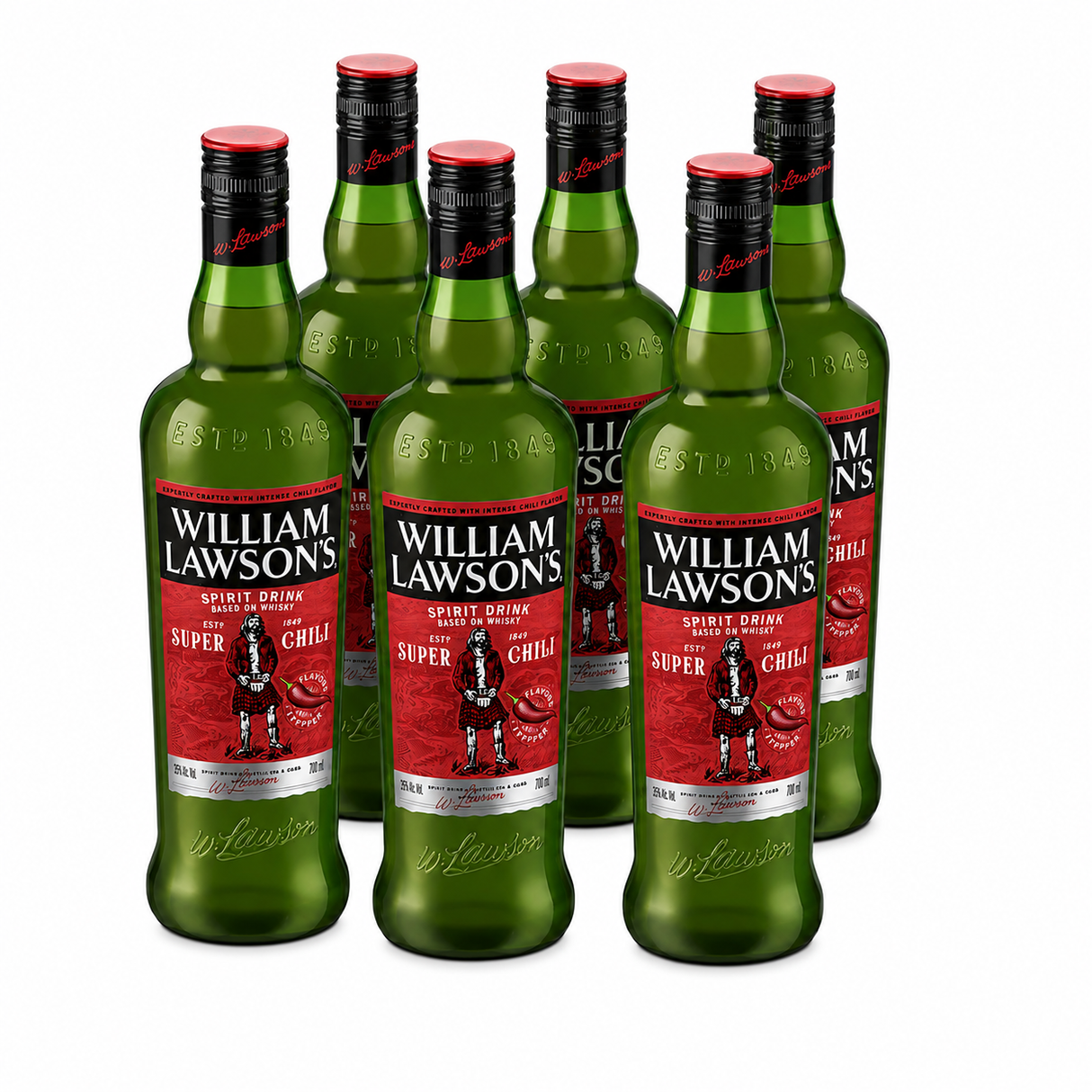 Pack de 6 Whisky William Lawson's Super Chili 700 ml | Trento Cocinas