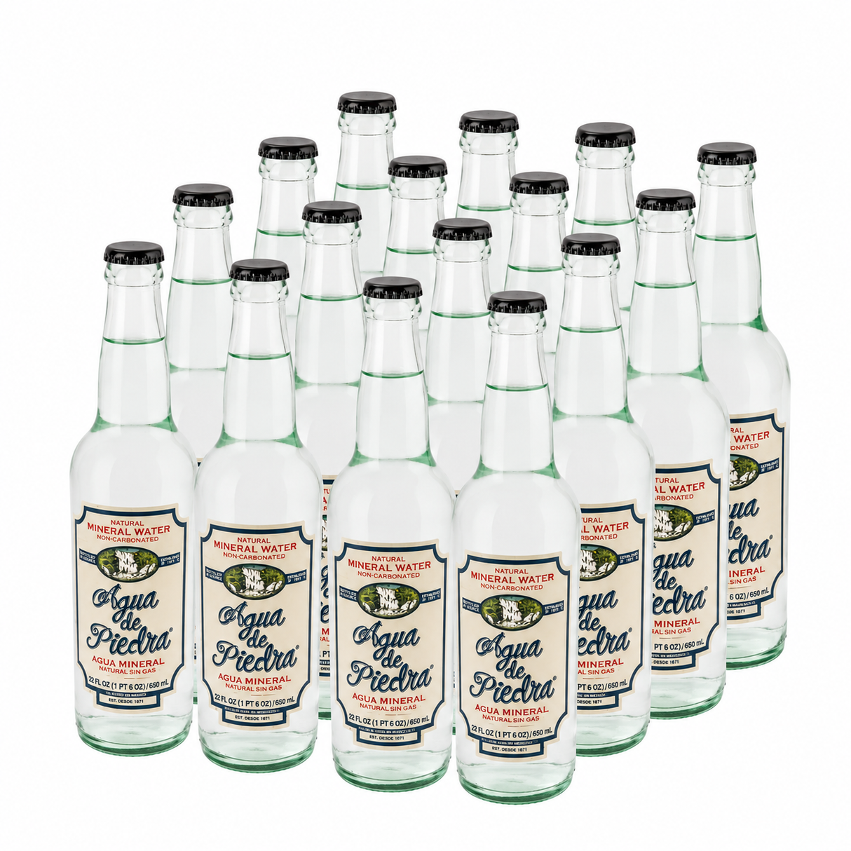 Caja con 12 Agua Mineral Agua de Piedra de Mesa 650 ml Original | Trento Cocinas