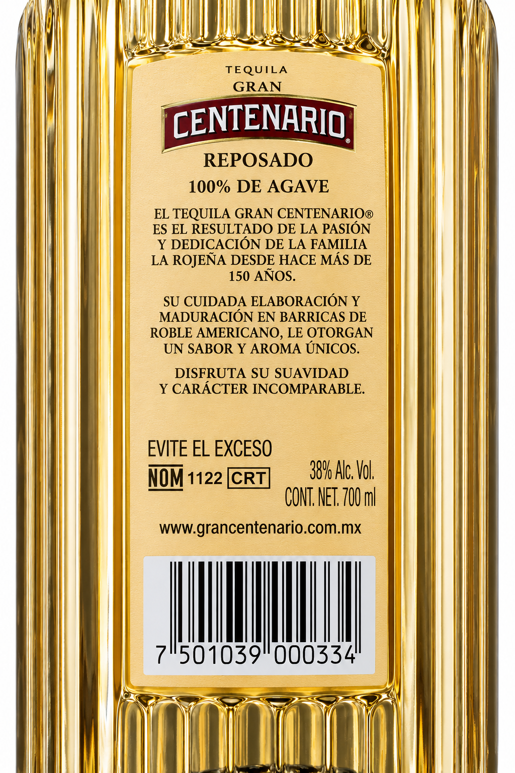 Caja de 12 Tequila Gran Centenario Reposado 700 ml | 100% Agave Azul | Trento Cocinas