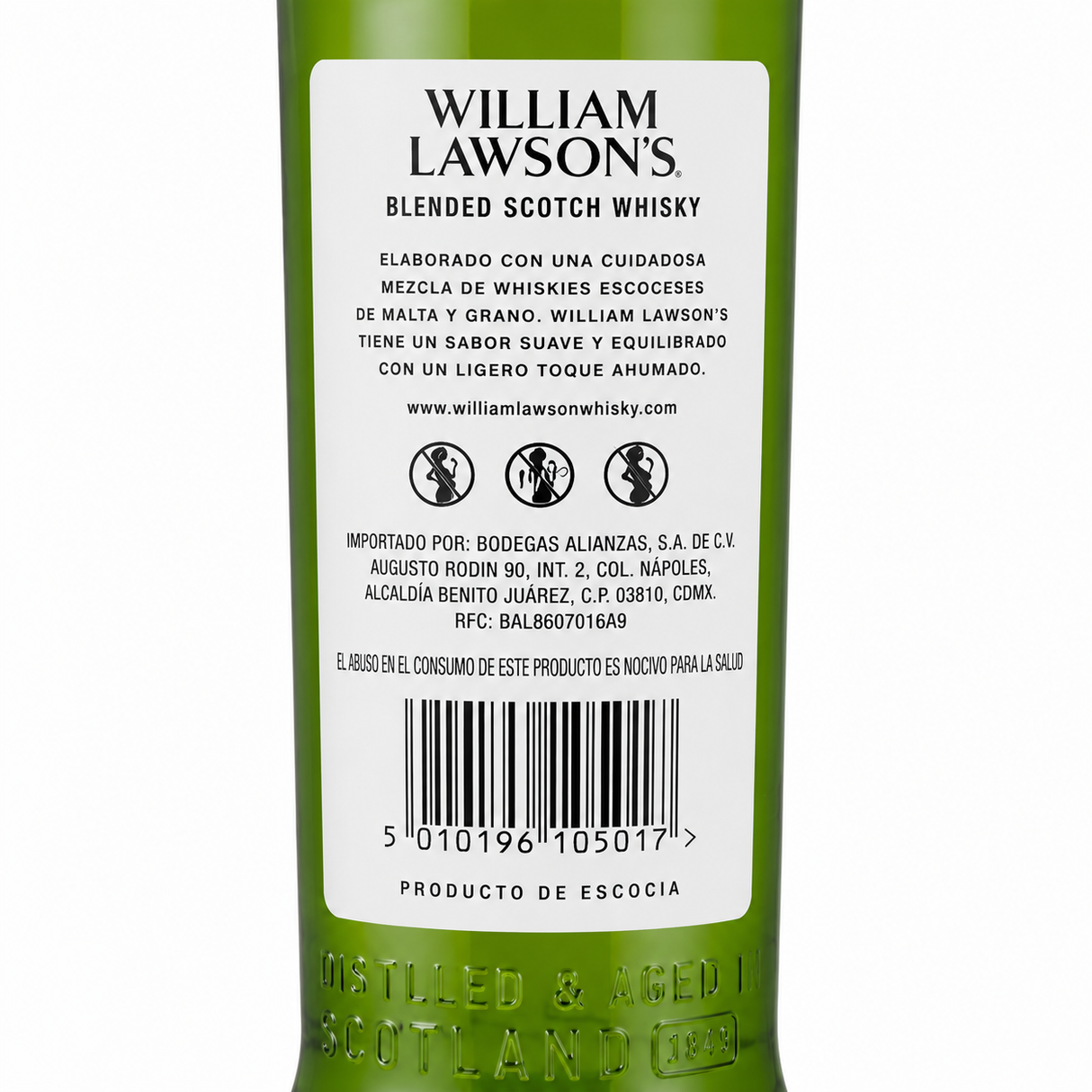 Caja de 12 Whisky William Lawson's Blended Scotch 700 ml | Whisky Escocés Original | Trento Cocinas