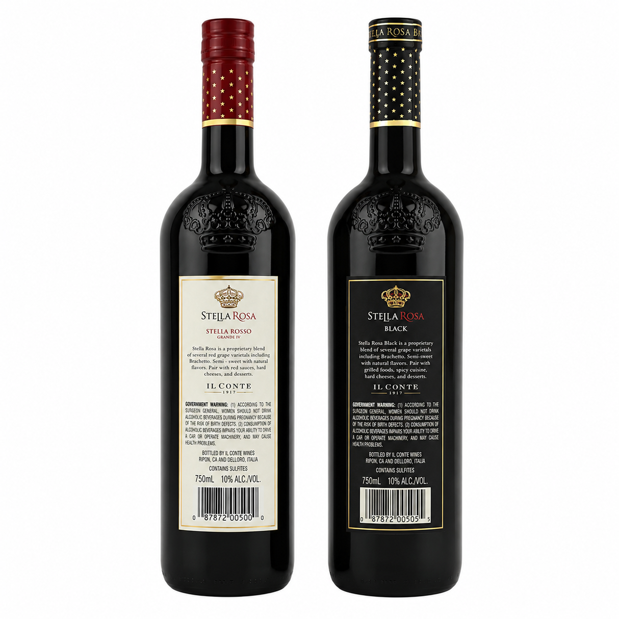 Vino Stella Rosa Rosso + Stella Rosa Black Wine 750 ml Dúo | Vino Italiano | Trento Cocinas