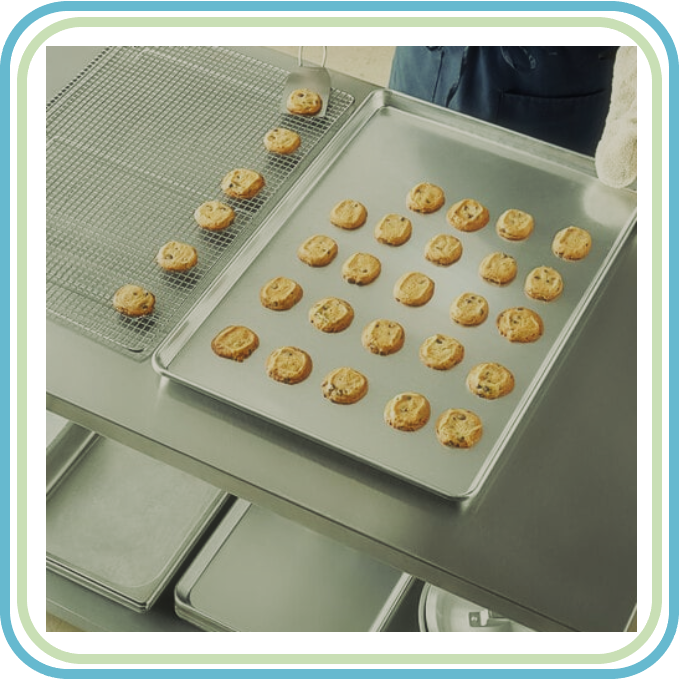 BUFFETWARE DS0362 CHAROLA PANADERA RECTANGULAR 45X65 CM ALUMINIO