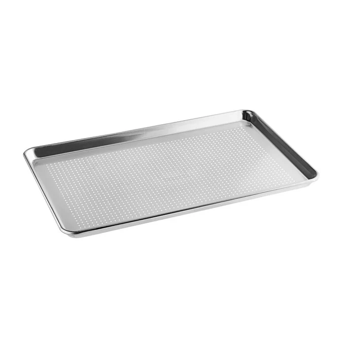 BUFFETWARE DS0365 CHAROLA PANADERA RECTANGULAR 45X65 CM PERFORADA ALUMINIO