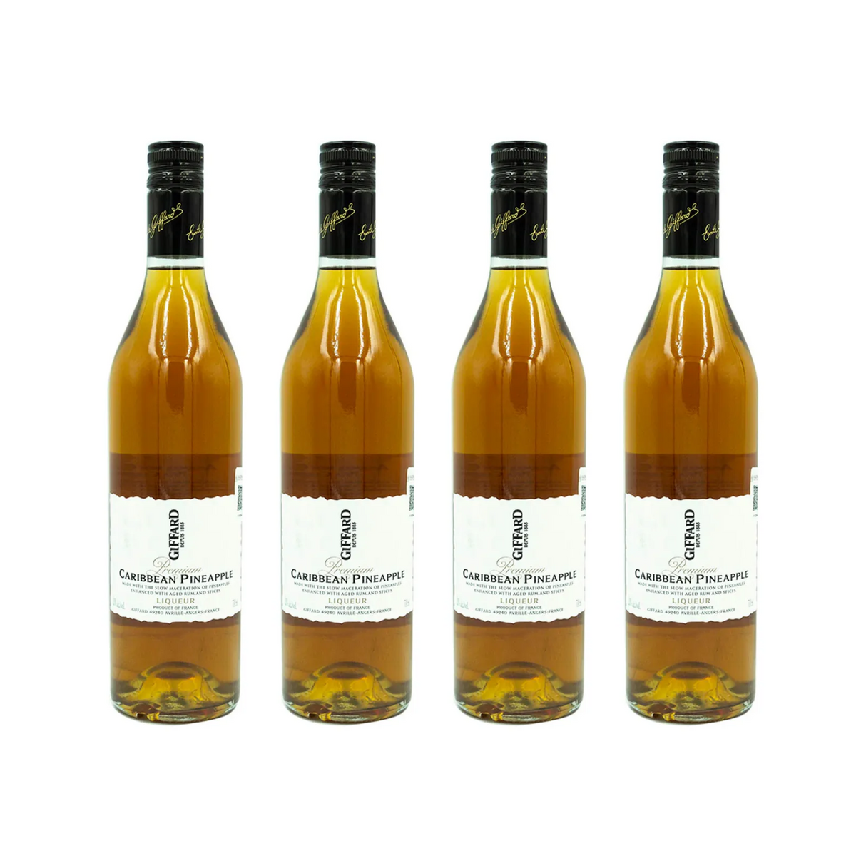 Pack De 4 Licor Giffard Caribbean Pineapple 700 Ml