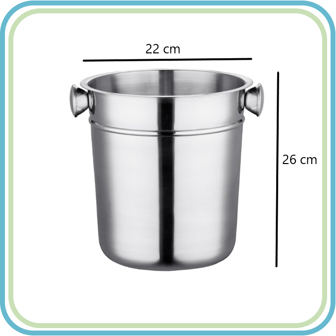 BUFFETWARE DS1928 CUBETA CHAMPAÑERA 8 QT ACERO INOXIDABLE