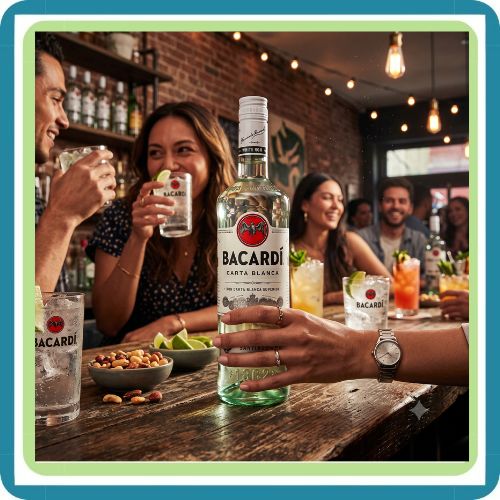 Caja De 12 Ron Bacardi Carta Blanca 980 Ml | Ron Blanco Premium para Coctelería | Trento Cocinas