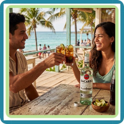 Pack de 2 Ron Bacardí Carta Blanca 980 ml | Ron Blanco Premium para Coctelería