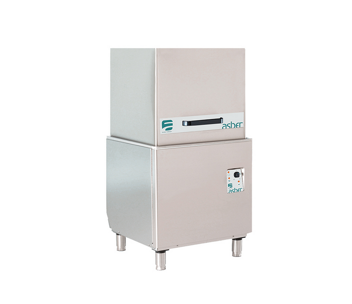 ASBER GEM-H500 SA LAVAVAJILLAS CAPOTA 40 CANASTILLAS POR HORA ACERO INOXIDABLE