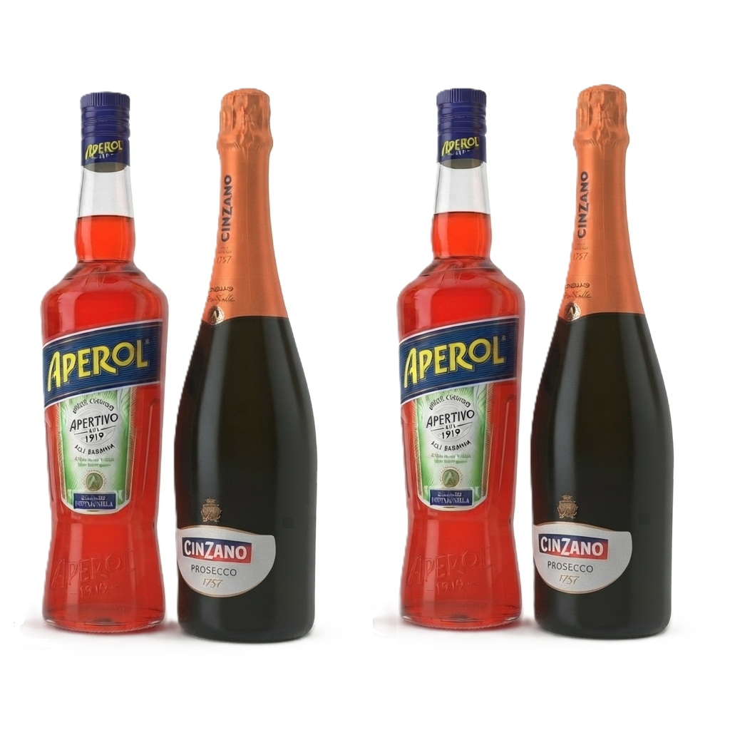 Kit Aperol Spritz + Cinzano Pro-Spritz Pack de 2 | Aperitivo Italiano | Trento Cocinas