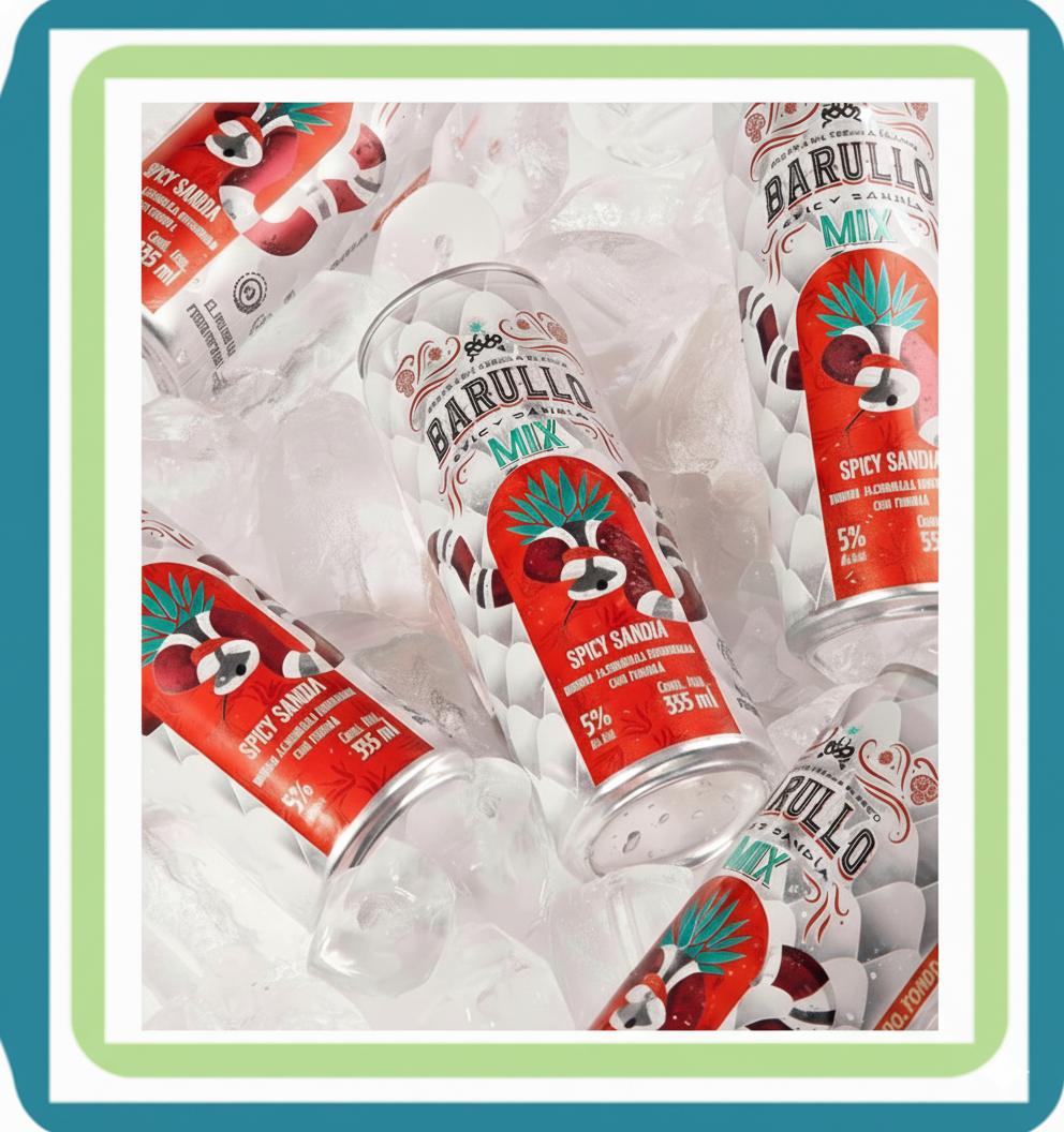 Pack 72 Latas Barullo Mix Spicy Sandía 355 ml | Bebida Lista para Tomar | Mayoreo