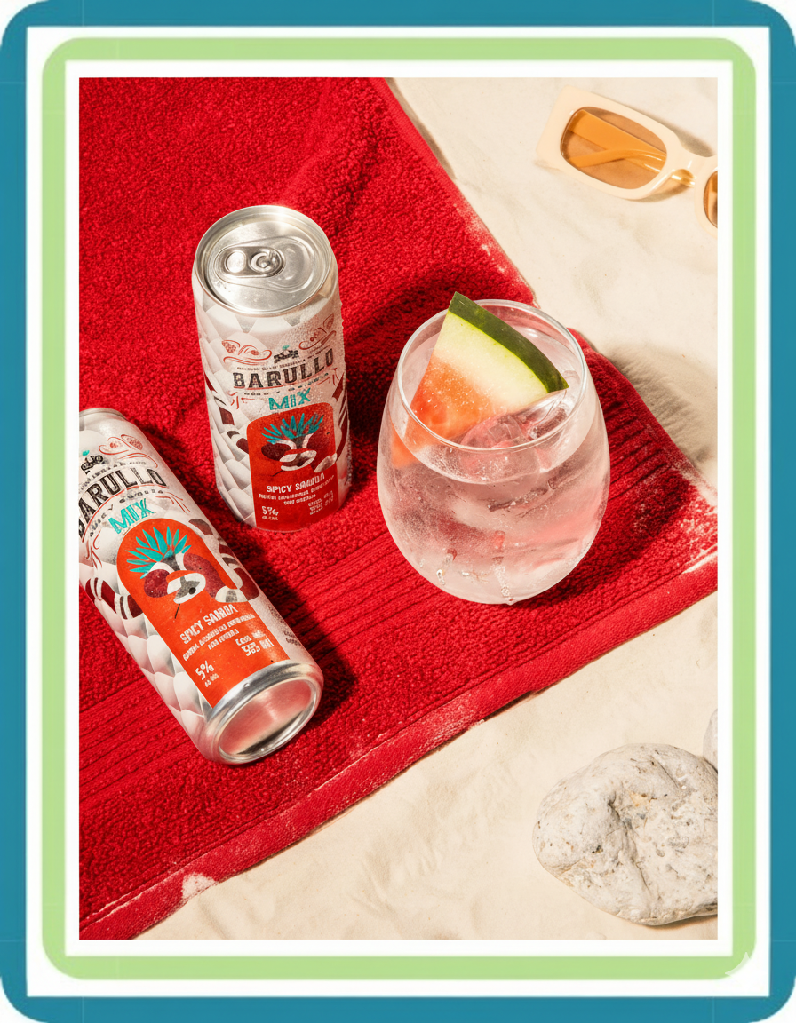Pack 72 Latas Barullo Mix Spicy Sandía 355 ml | Bebida Lista para Tomar | Mayoreo