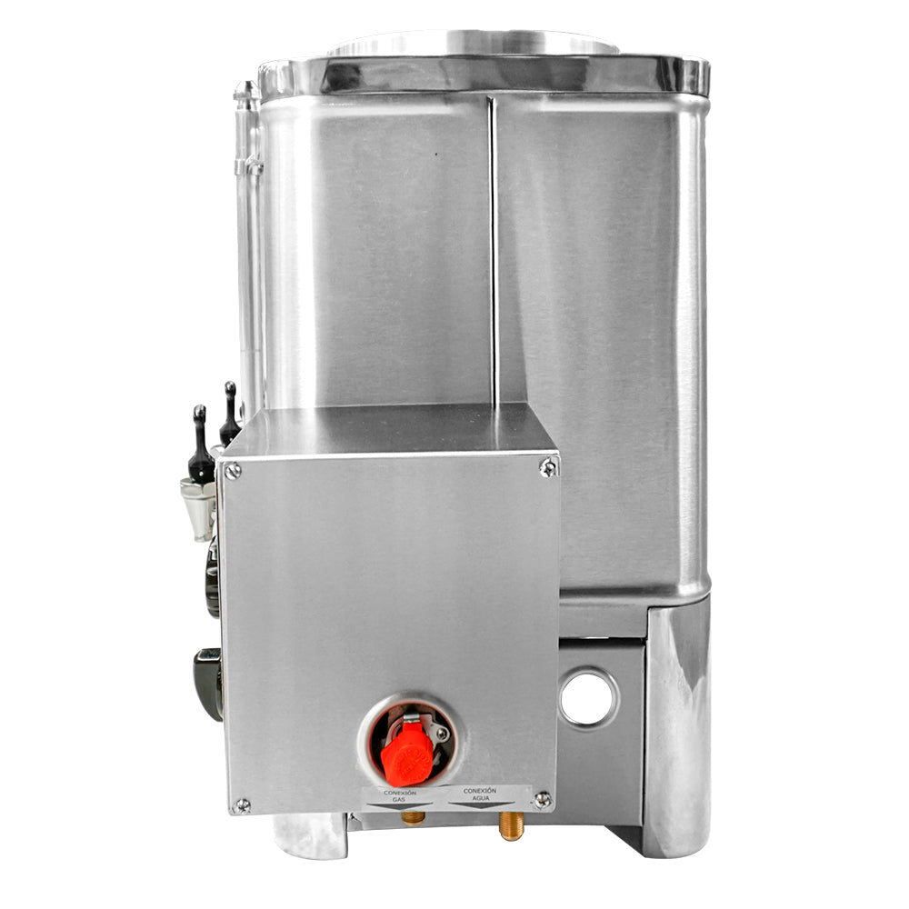 INTERNATIONAL 12-12G PERCOLADORA 2 TANQUES 24 L CADA UNO A GAS ACERO INOXIDABLE