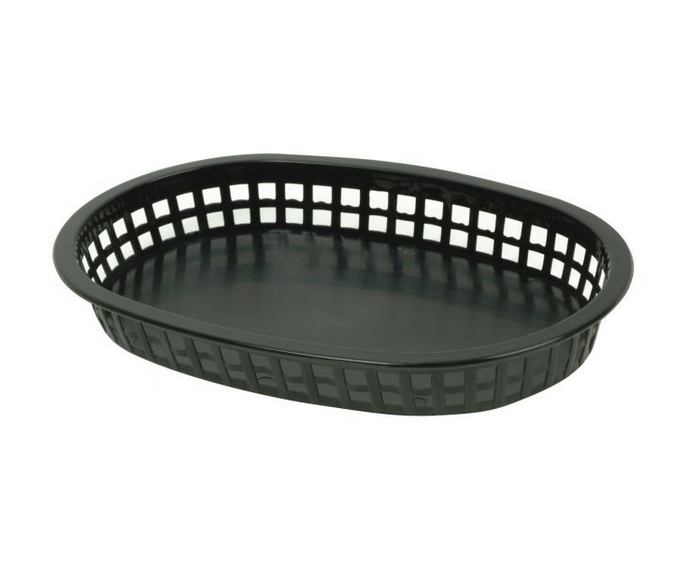 BUFFETWARE CANASTILLAS OVALADAS 27X17.5 CM PLASTICO COLORES (12 PZS)