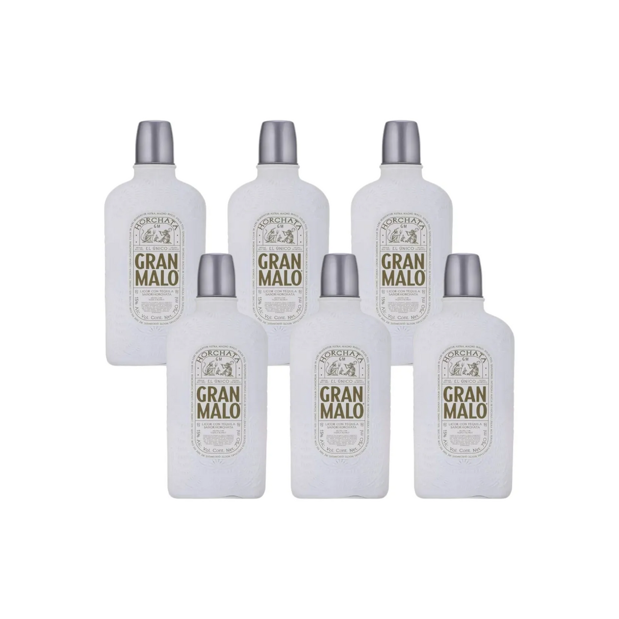 Caja De 6 Tequila Gran Malo Horchata 750 Ml