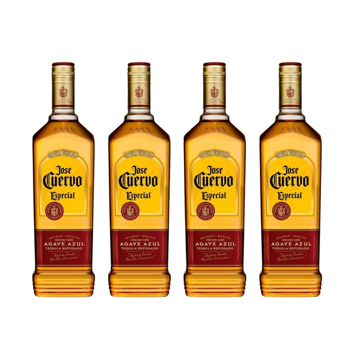 Pack De 4 Tequila Jose Cuervo Especial Reposado 695 Ml