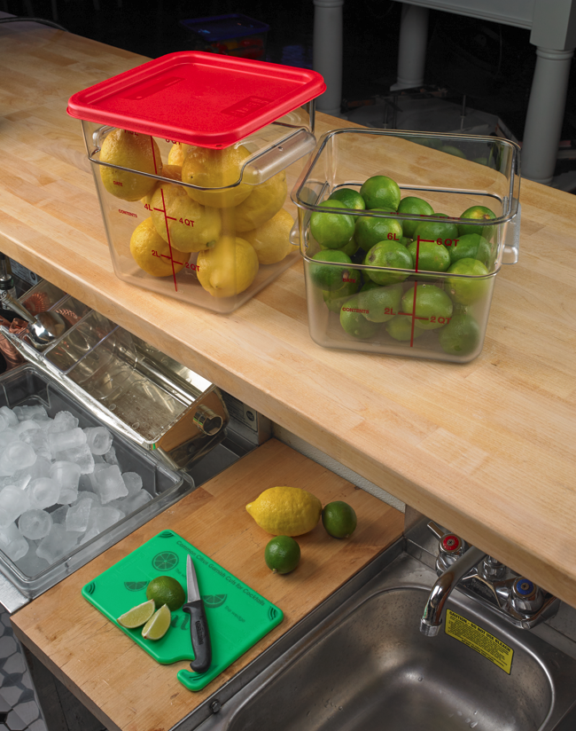 CARLISLE 1197105 TAPA CAJA CUADRADA PARA CAJA DE 6 Y 8 L POLIETILENO ROJO