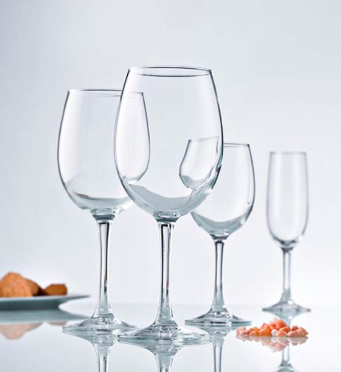 JUEGO 6 COPAS VINO VIDRIO TEMPLADO SYRAH