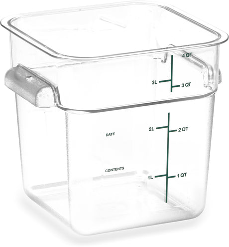CARLISLE 1195107 CAJA CUADRADA 3.8 L POLICARBONATO TRANSPARENTE