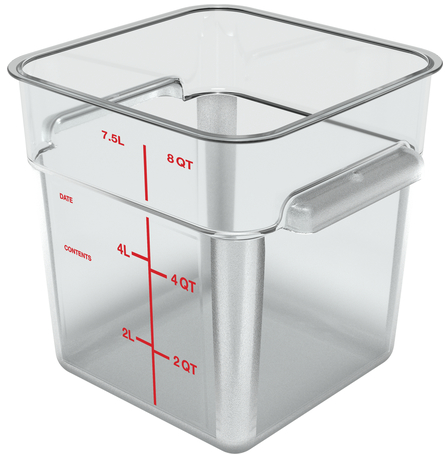 CARLISLE 1195307 CAJA CUADRADA 7.6 L POLICARBONATO TRANSPARENTE