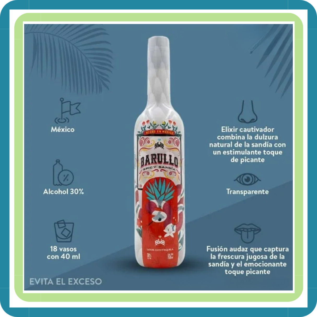 TEQUILA BARULLO SPICY SANDIA 750 ML