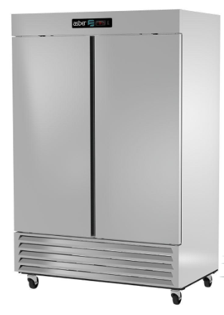 ASBER ARR-49-H HC REFRIGERADOR VERTICAL 49 PIES 2 PUERTAS SOLIDAS ACERO INOXIDABLE