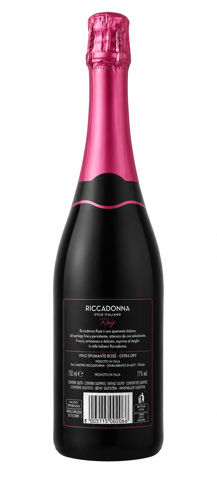 Vino Espumoso Italiano Riccadonna Ruby 750 ml | Trento Cocinas