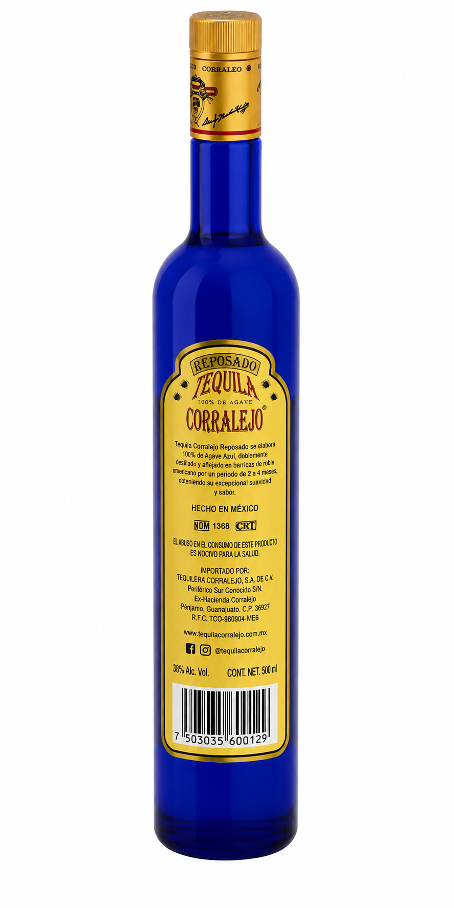 Tequila Corralejo Reposado 500 ml | Trento Cocinas