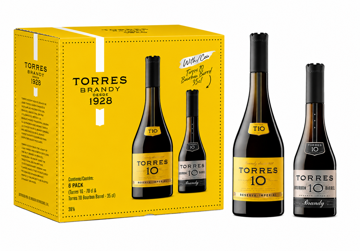 Brandy Torres 10 700 ml C/Smoked Barrel 350 ml Pack de 6 | Trento Cocinas