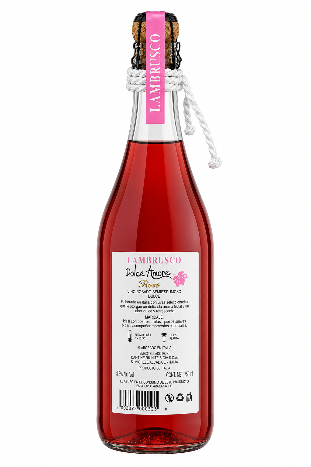 Vino Rosado Dolce Amore Rosé 750 ml | Trento Cocinas