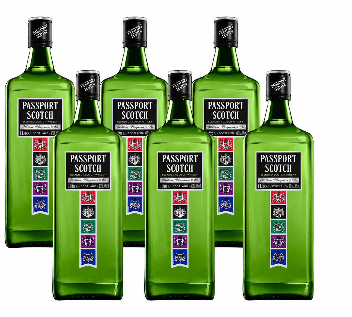 Pack de 6 Whisky Passport Blend 1 L | Trento Cocinas