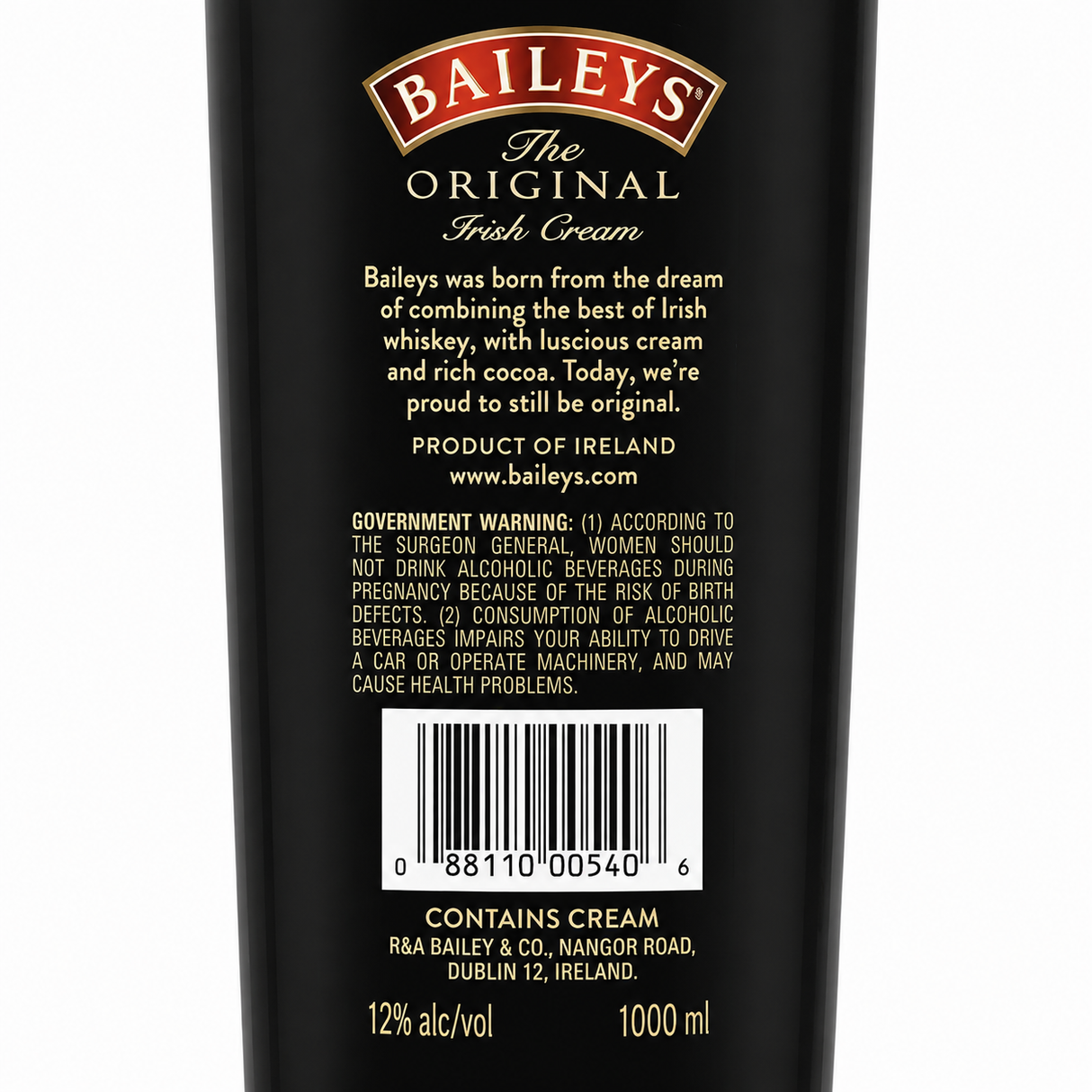 Baileys Irish Cream Crema de Whisky Original 1 L | Trento Cocinas