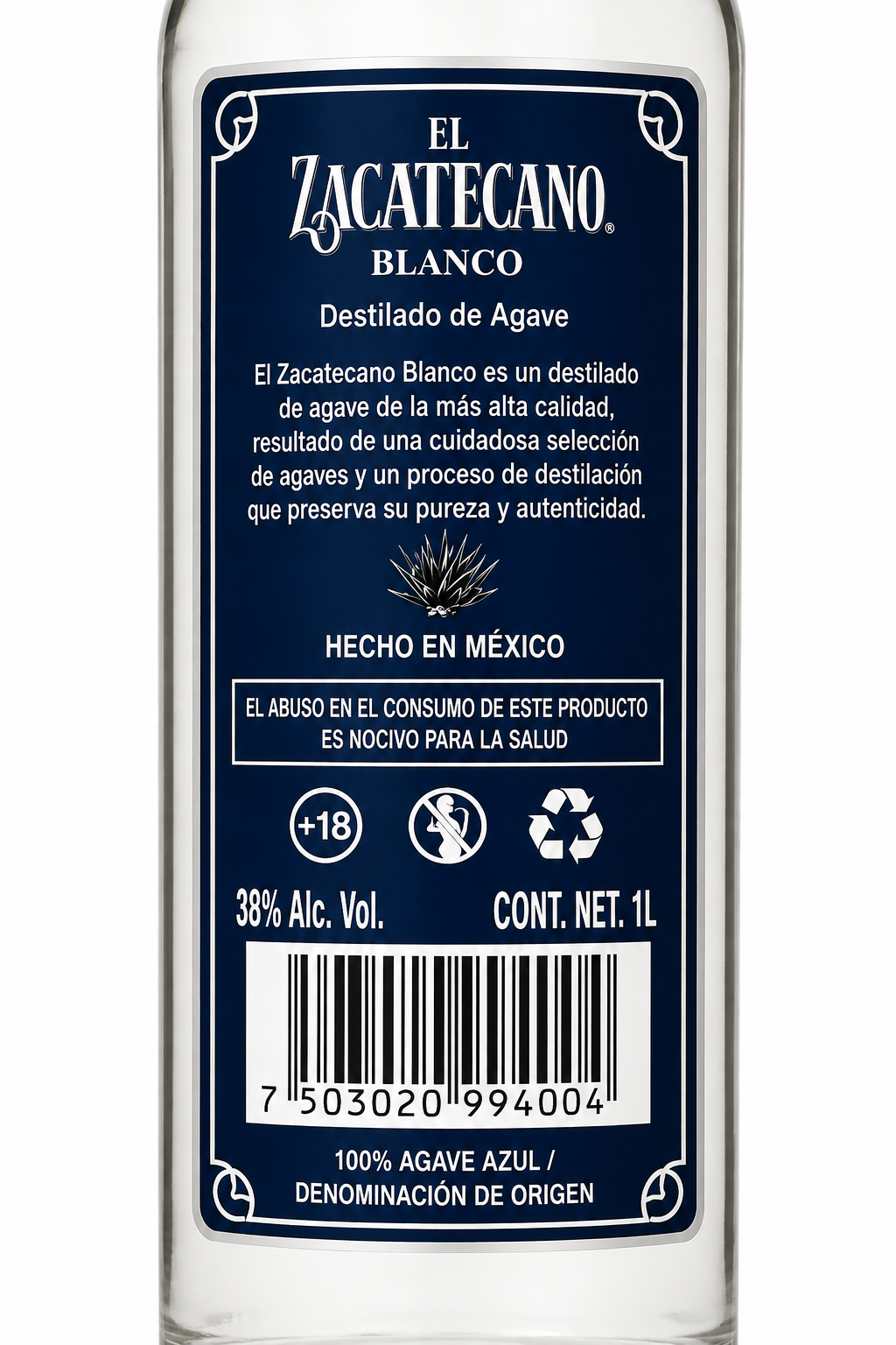 Mezcal El Zacatecano Blanco 1 L Pack de 2 Botellas | Trento Cocinas