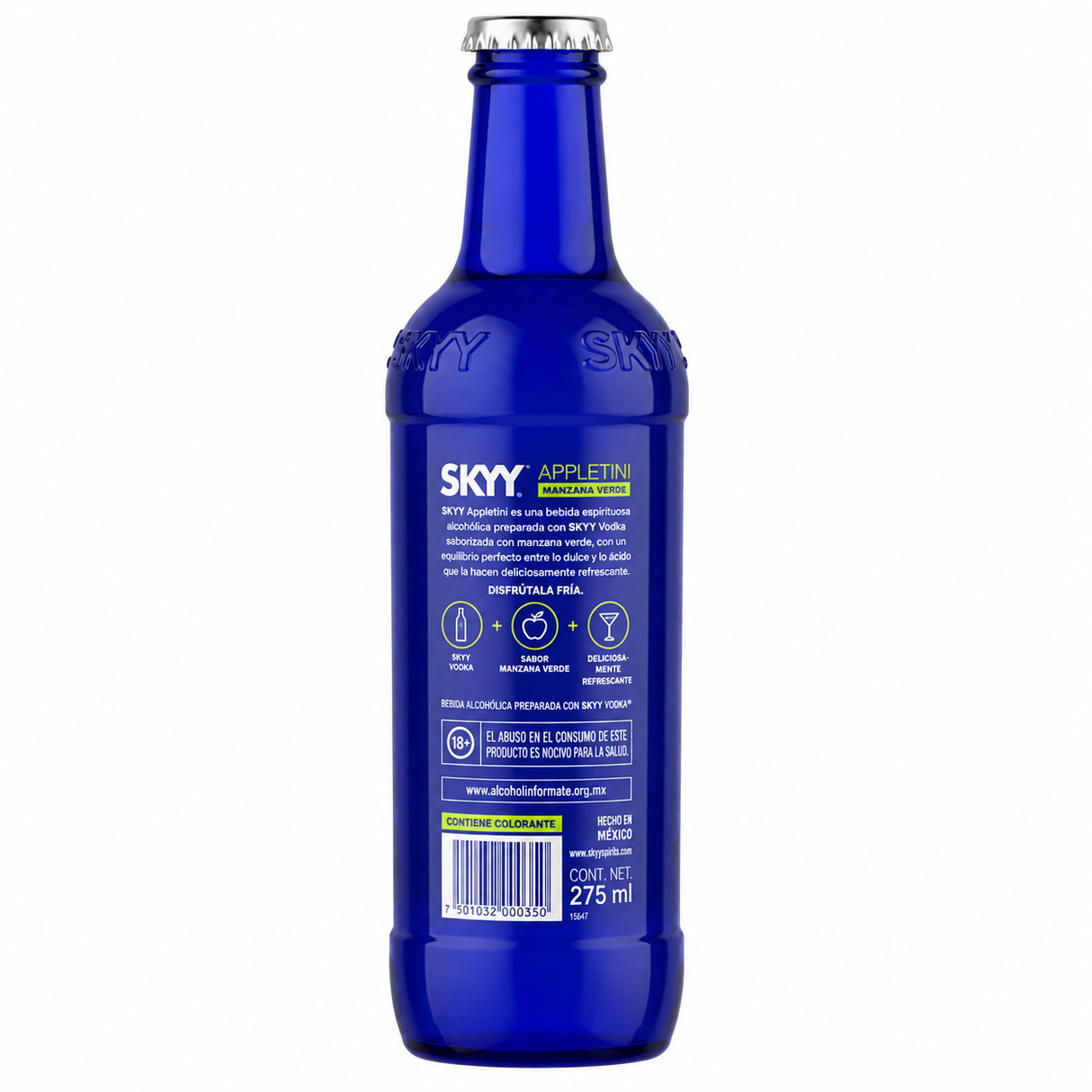 Vodka SKYY Appletini 275 ml – 48 Botellas, 2 Packs de 24 | Trento Cocinas