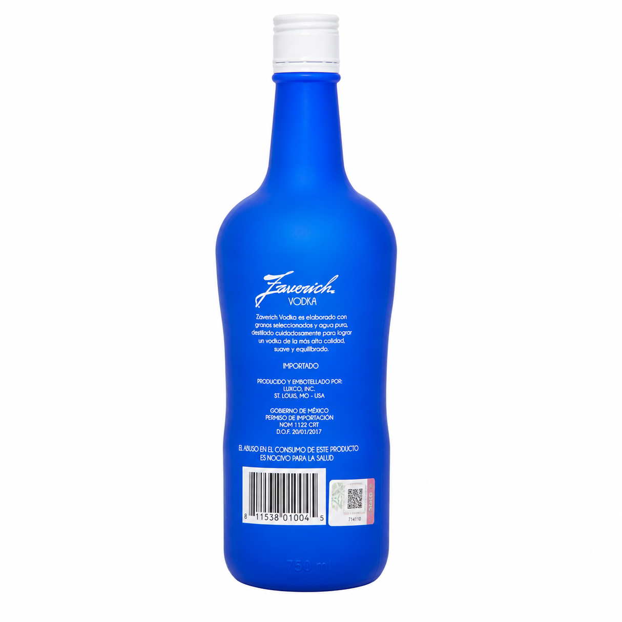 Vodka Zaverich 1.7 L Original Botella Premium | Trento Cocinas